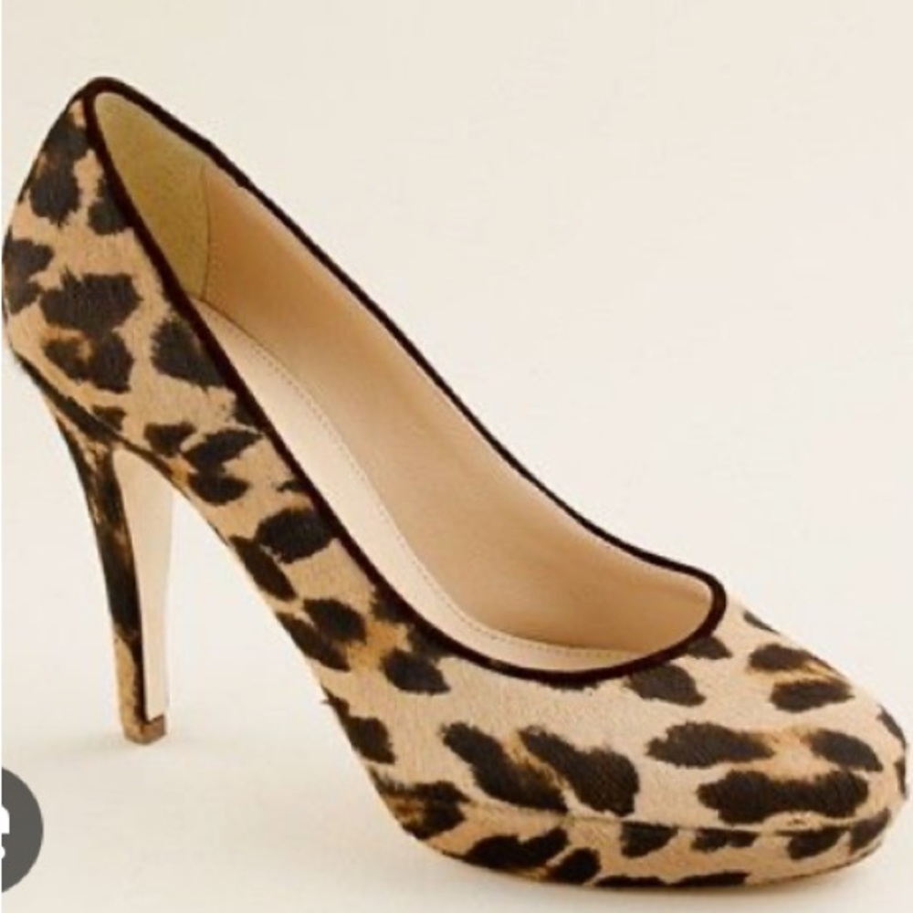 J. Crew Collection Pia Calf Hair Animal Print Pumps | 6.5